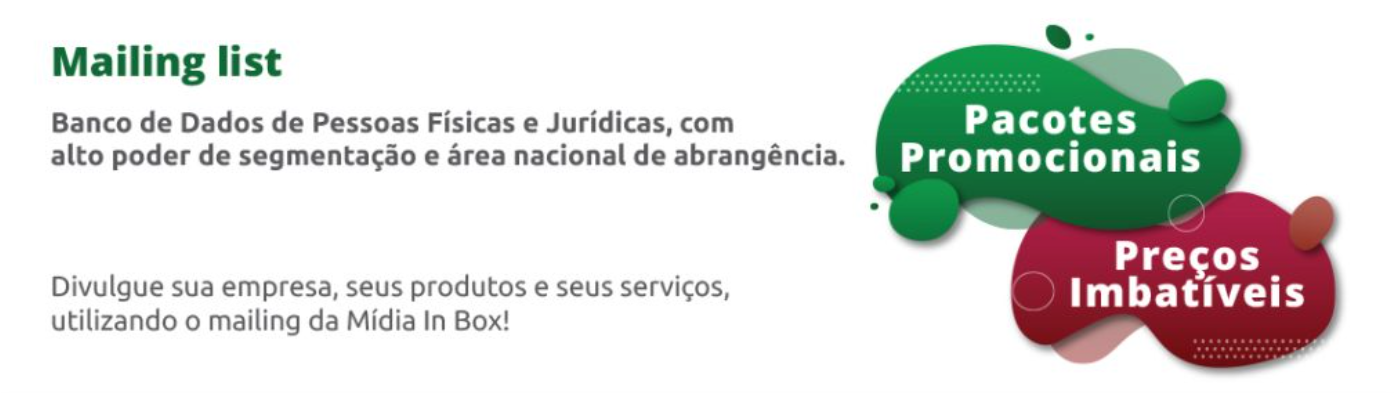 Material impresso de campanha de marketing direto